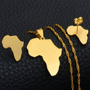 Africa Map Jewelry Set
