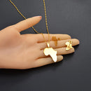 Africa Map Jewelry Set