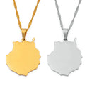 Gran Canaria Island Map Pendant Necklace