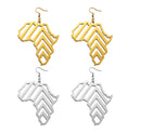 Africa Map Stripes Earrings