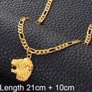 Lion Head Ankle Bracelet