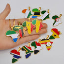 Somalia Flag Africa Map Necklace