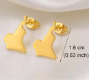 Cameroon Map Stud Earrings