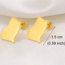 Ghana Map Stud Earrings