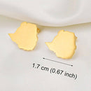 Zimbabwe Map Stud Earrings
