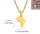 Africa Map Mini Pendant Necklace