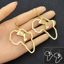 Africa Map with Queen Nefertiti Earrings