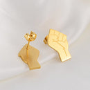 Black Lives Matter Power Fist Stud Earrings