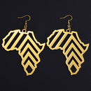 Africa Map Stripes Earrings