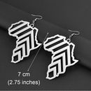 Africa Map Stripes Earrings
