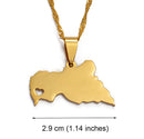 Central African Republic Map Pendant Necklace