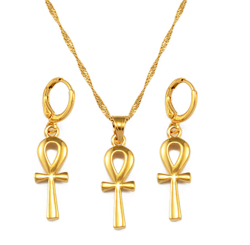 Ankh Cross Egyptian Pendant Necklace