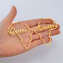 Africa Map Outline Earrings for Queens