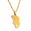 Chad Map Pendant Necklace
