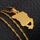Chad Map Pendant Necklace