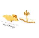 Jamaica Map Stud Earrings