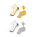 Black Lives Matter Power Fist Stud Earrings