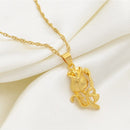 Rose Flower Pendant Necklace