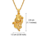 Rose Flower Pendant Necklace