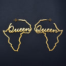 Africa Map Outline Earrings for Queens