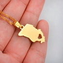 Chad Map Pendant Necklace