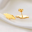 Jamaica Map Stud Earrings