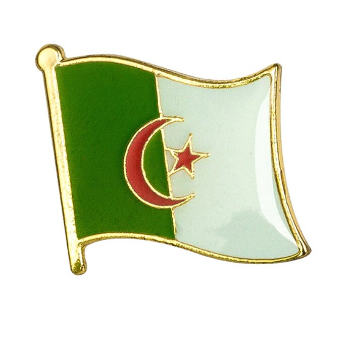 Algeria Flag Lapel Pins / country flag Badge / Algerian flag Brooch / Algeria National Flag Lapel Pin