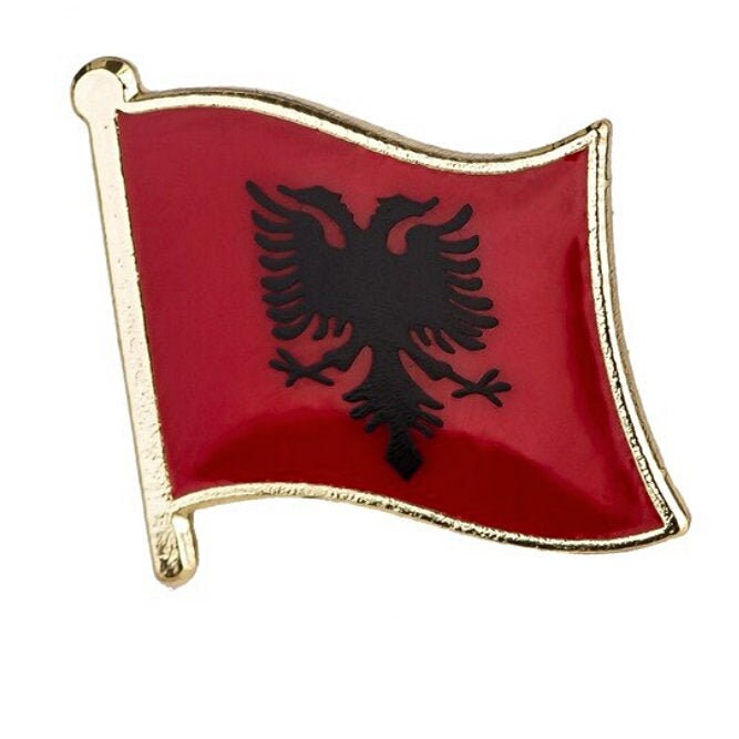 Albania Flag Lapel clothes / country flag Badge / Albanian national flag Brooch / Albanian National Flag Lapel Pin / Albania pin