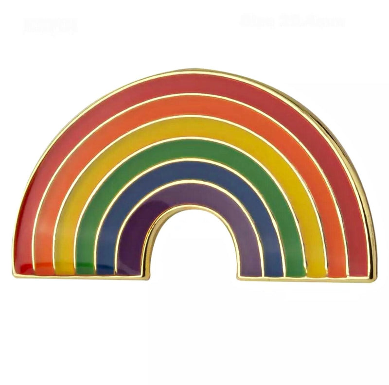LGBTQ+ Rainbow Pride Flag Lapel Pin Transgender Gender Fluid Aromantic Genderqueer Pansexual Bisexual Asexual Nonbinary Lesbian Polyamorous