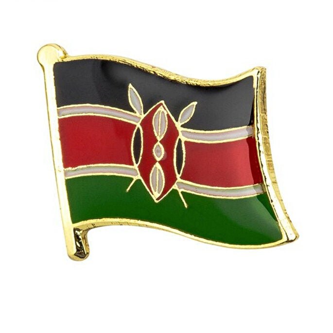 Kenya Flag Lapel clothes / country flag Badge / Kenyan national flag Brooch / Kenya National Flag Lapel Pin