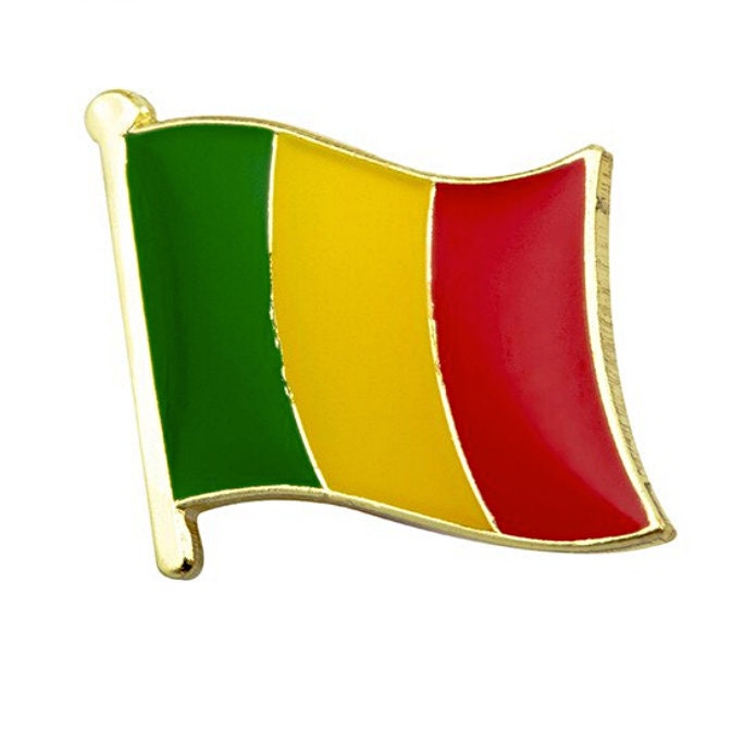 Mali Flag Lapel clothes / country flag Badge / Malian national flag Brooch / Mali National Flag Lapel Pin