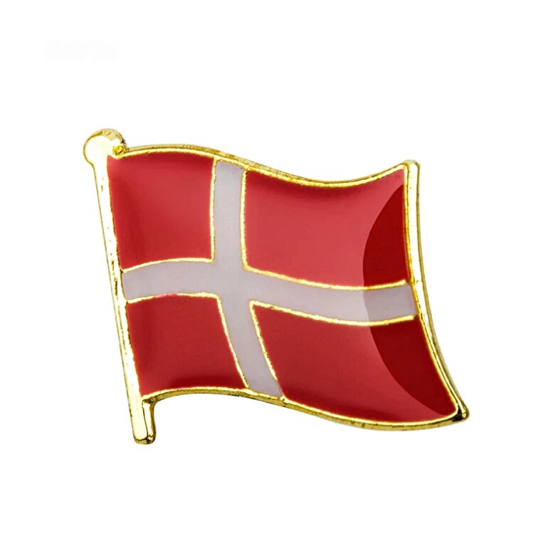 Denmark Flag Lapel clothes / country flag Badge / Danes national flag Brooch / Denmark National Flag Lapel Pin / Denmark enamel pins