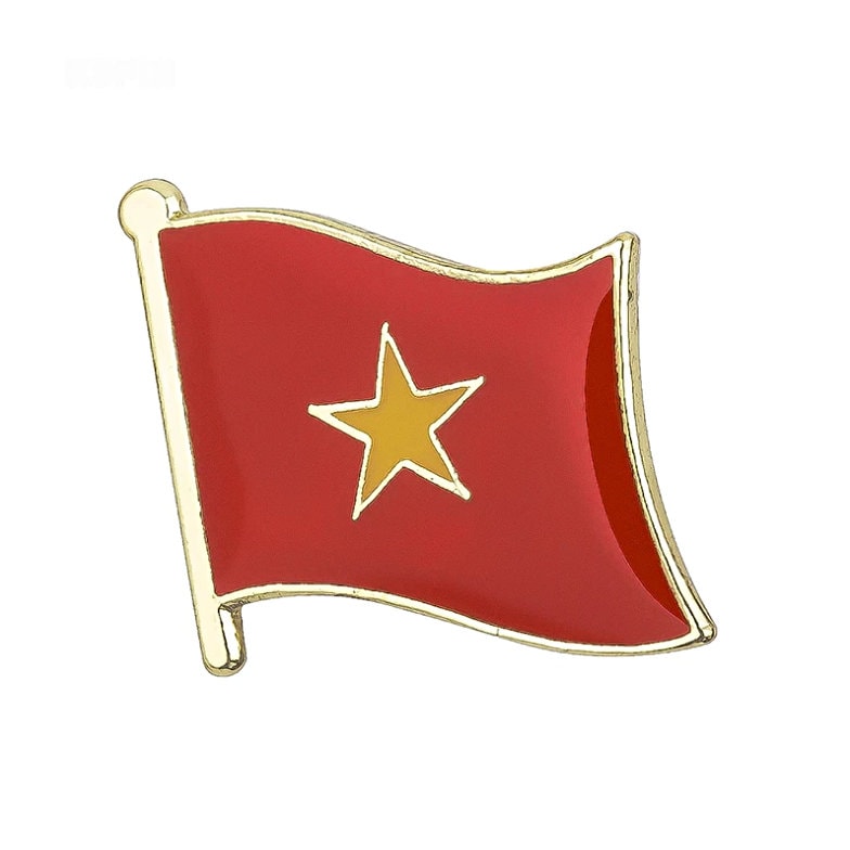 Vietnam Flag Lapel clothes / country flag Badge / Vietnamese national flag Brooch / Vietnam National Flag Lapel Pin / Vietnam enamel pins