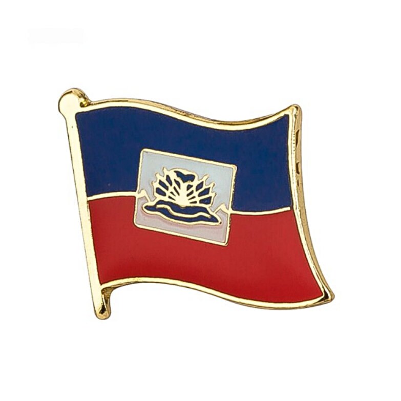 Haiti Flag Lapel clothes / country flag Badge / Haitian national flag Brooch / Haiti National Flag Lapel Pin / Haiti enamel pins