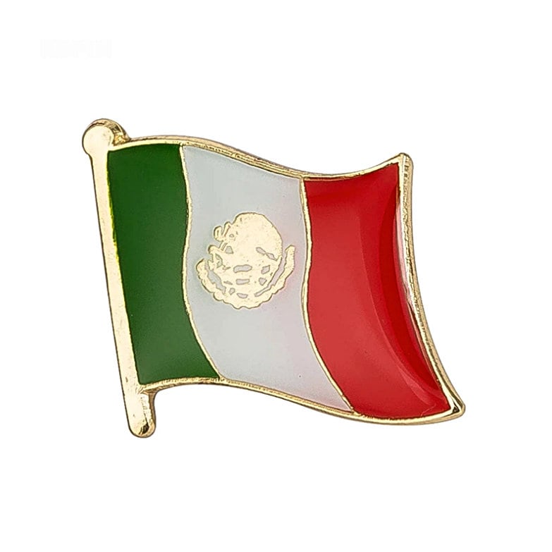 Mexico Flag Lapel clothes / country flag Badge / Mexican national flag Brooch / Mexico National Flag Lapel Pin / Mexico enamel pins