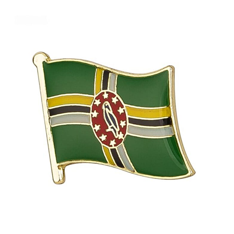 Dominica Flag Lapel clothes / country flag Badge / Dominiqueses national Brooch / Dominica Flag Lapel Pin / Dominica enamel pin