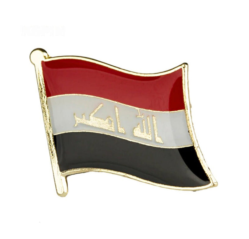 Iraq Flag Lapel clothes / country flag Badge / Iraqi national Brooch / Iraq Flag Lapel Pin / Iraq enamel pin