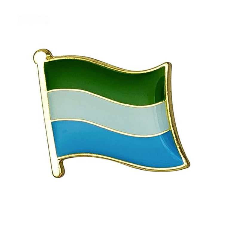Sierra Leone Flag Lapel clothes / country flag Badge / Sierra Leone national Brooch / Sierra Leone Flag Lapel Pin / Sierra Leone enamel pin