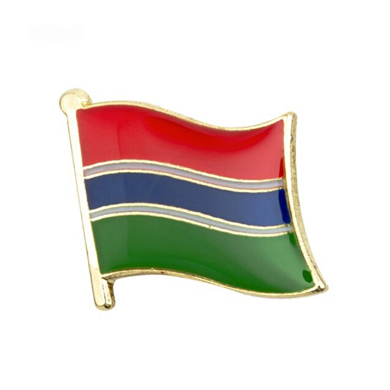 Gambia Flag Lapel clothes / country flag Badge / Gambian national Brooch / Gambia Flag Lapel Pin / Gambia enamel pin