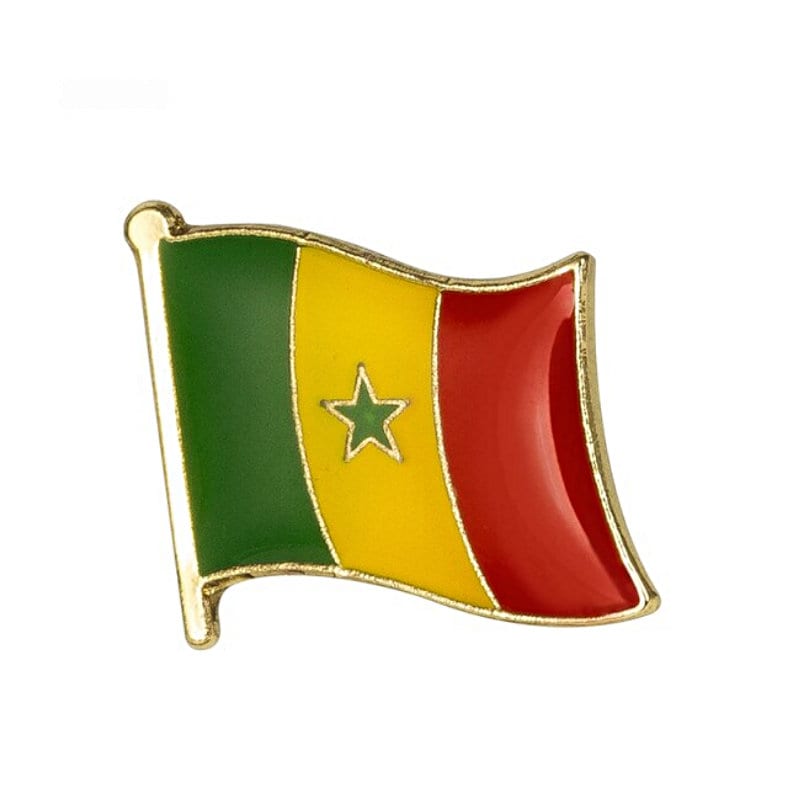 Senegal Flag Lapel clothes / country flag Badge / Senegalese national Brooch / Senegal Flag Lapel Pin / Senegal enamel pin