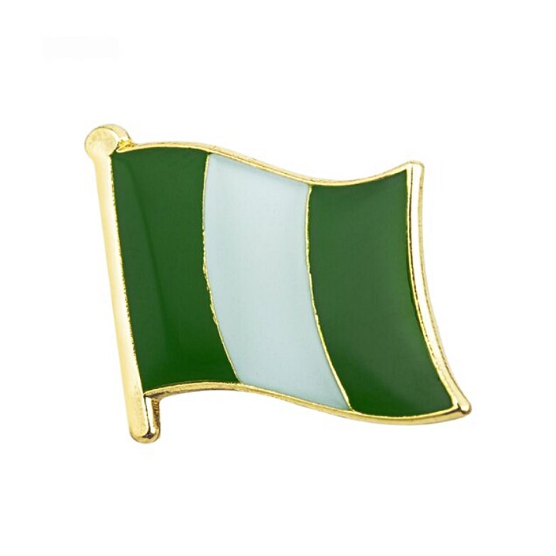 Nigeria Flag Lapel clothes / country flag Badge / Nigerian national flag Brooch / Nigeria National Flag Lapel Pin