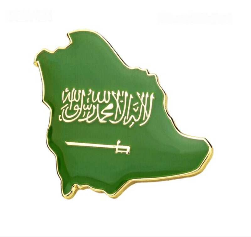 Saudi Arabia map Flag Lapel Pin / Saudi Arabia flag enamel brooch / Saudi Arabia enamel lapel pins / Saudi Arabia Brooch / Clothes pins