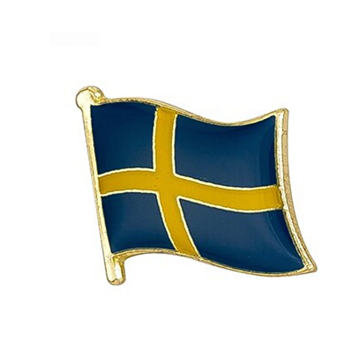 Sweden Flag Lapel clothes / country flag Badge / Sweden national flag Brooch / Sweden National Flag Lapel Pin
