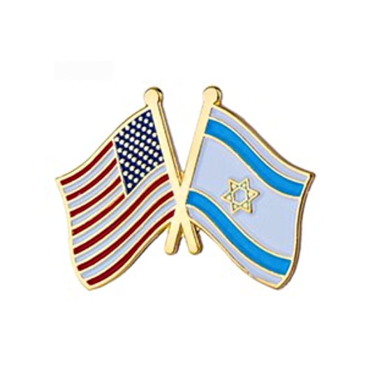 U.S.A & Israel Friendship Flag Pin Lapel / country flag Badge / United States and Israel flag pin Brooch / Israel National Flag Lapel Pin
