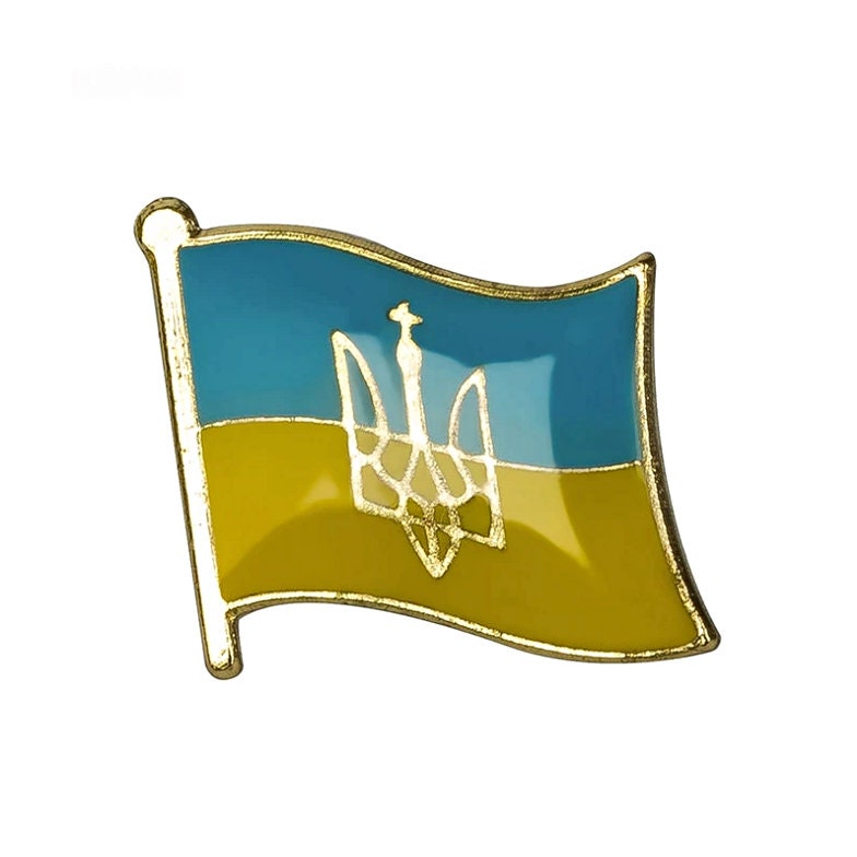 Ukraine Flag Lapel clothes / country flag Badge / Ukrainian national flag Brooch / Ukraine National Flag Lapel Pin / Ukraine enamel pin