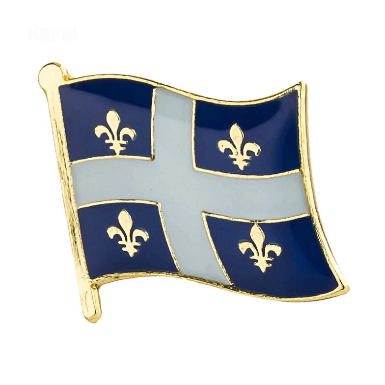 Quebec Flag Lapel clothes / country flag Badge / Quebecois national flag Brooch / Quebec National Flag Lapel Pin