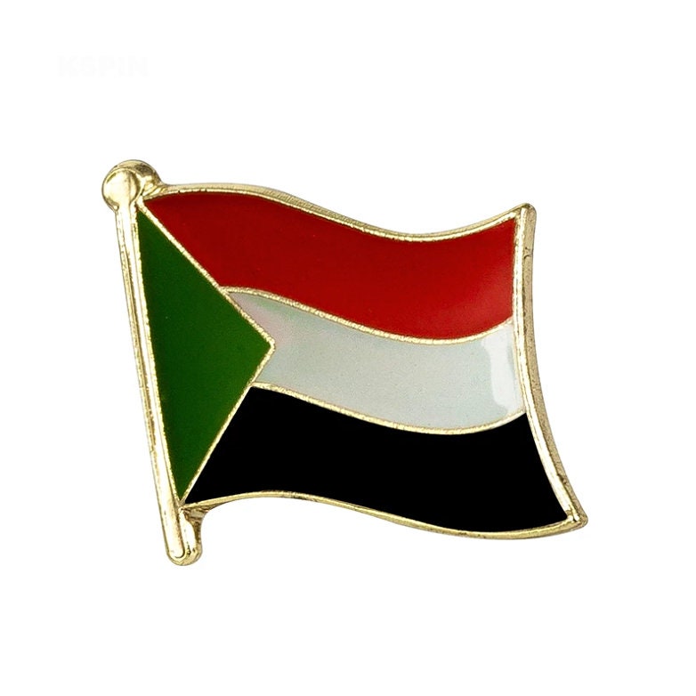 Sudan Flag Lapel clothes / country flag Badge / Sudanese national flag Brooch / Sudan National Flag Lapel Pin / Sudan enamel pins