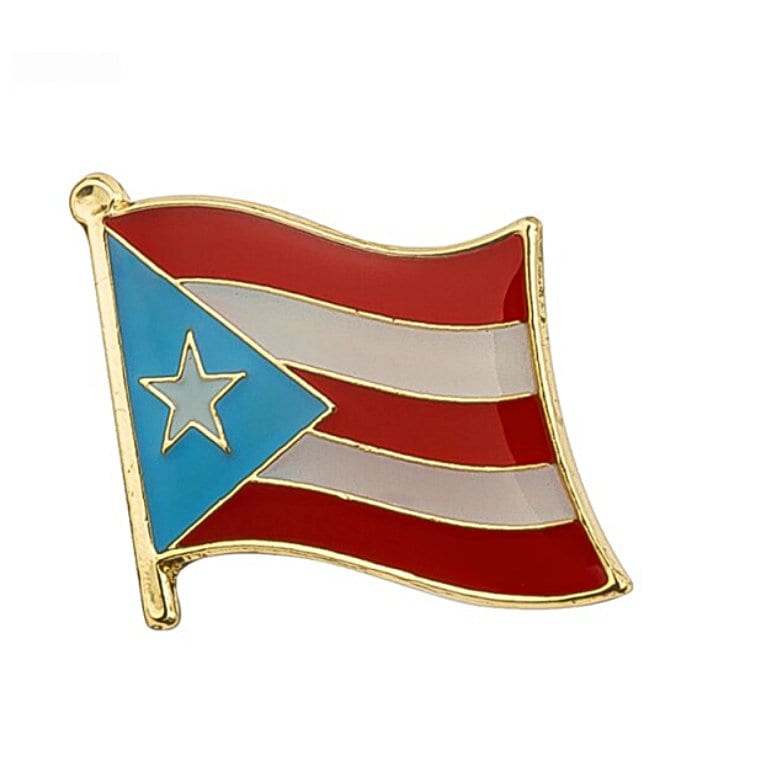 Puerto Rico Flag Lapel clothes / country flag Badge / Puerto Rican national Brooch / Puerto Rico Flag Lapel Pin / Puerto Rico enamel pin