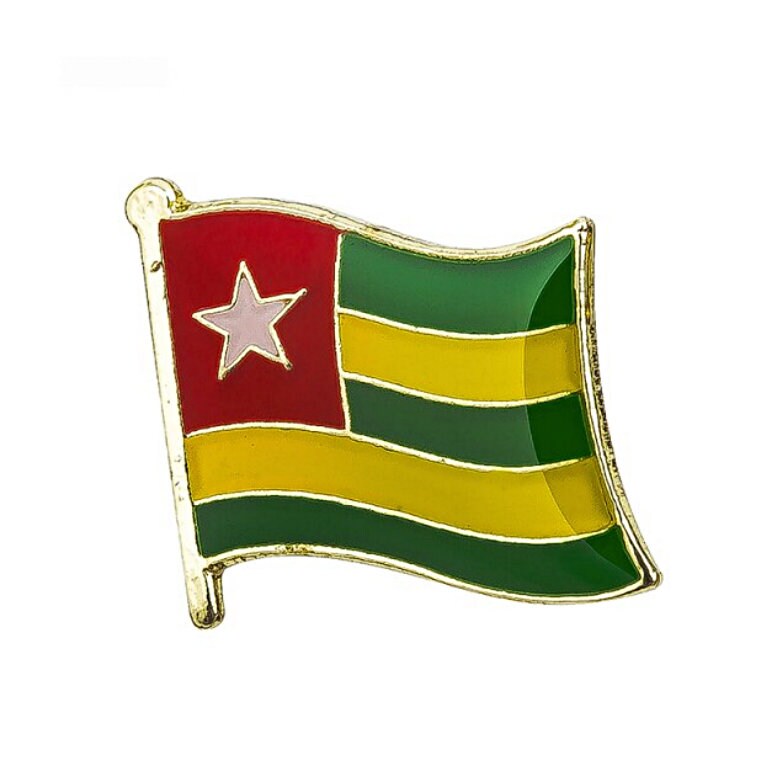 Togo Flag Lapel clothes / country flag Badge / Togolese national Brooch / Togo Flag Lapel Pin / Togo enamel pin