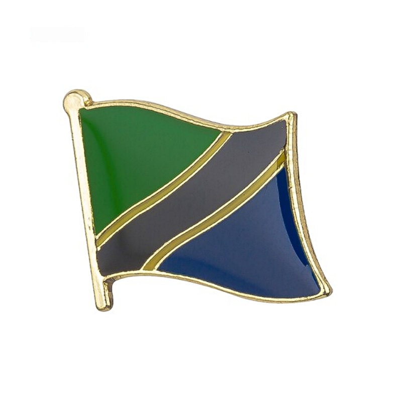 Tanzania Flag Lapel clothes / country flag Badge / Tanzanians national Brooch / Tanzania Flag Lapel Pin / Tanzania enamel pin